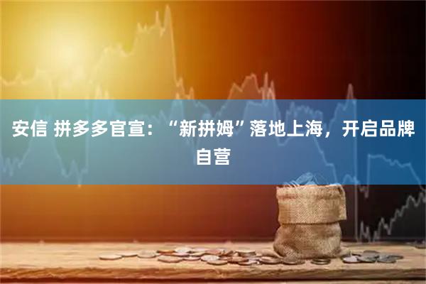 安信 拼多多官宣：“新拼姆”落地上海，开启品牌自营