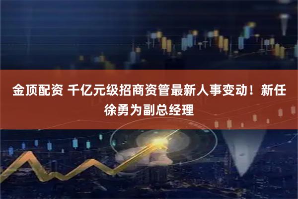 金顶配资 千亿元级招商资管最新人事变动！新任徐勇为副总经理